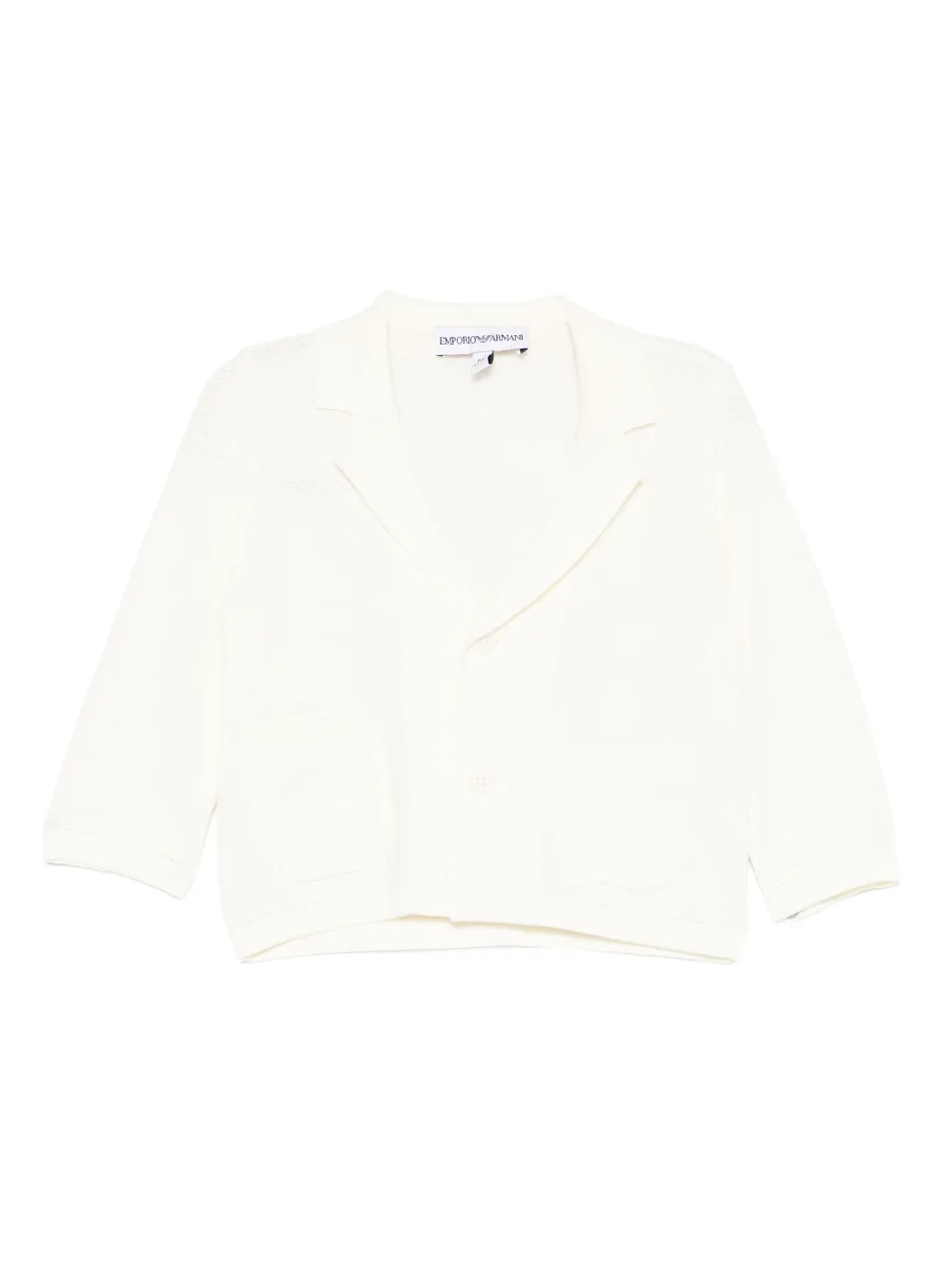 Emporio Armani Kids fine-knit blazer - Nude