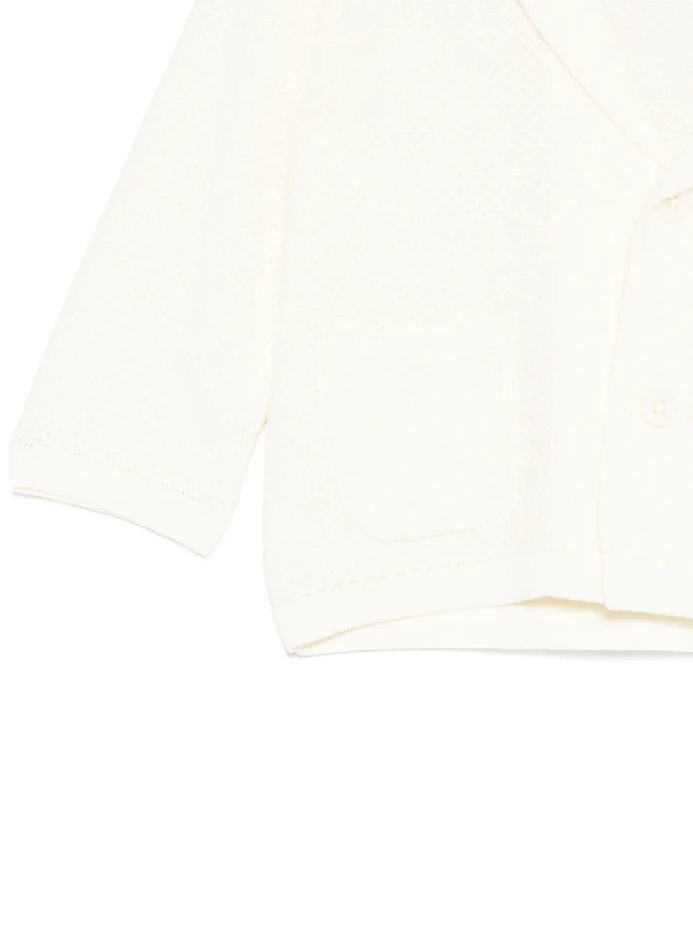 Emporio Armani Kids Fijngebreide blazer Beige