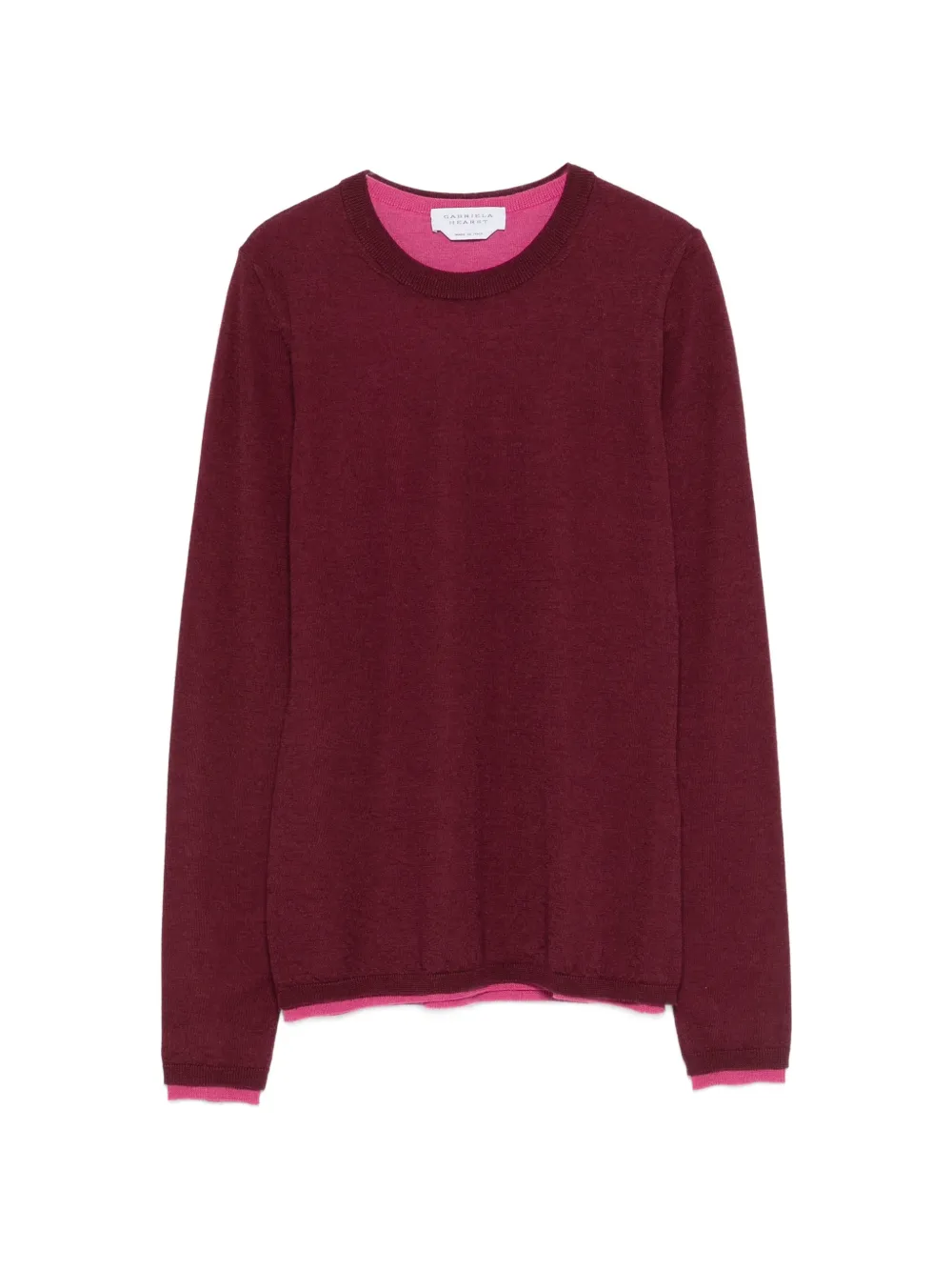 Gabriela Hearst crewneck long-sleeved top - Rosso
