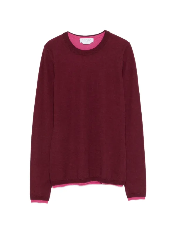 Gabriela Hearst Crewneck Long-sleeved Top in Red