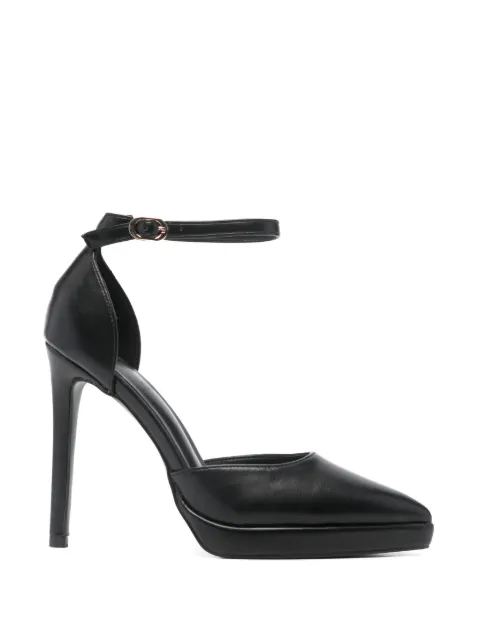 exè ankle-strap leather heeled pumps