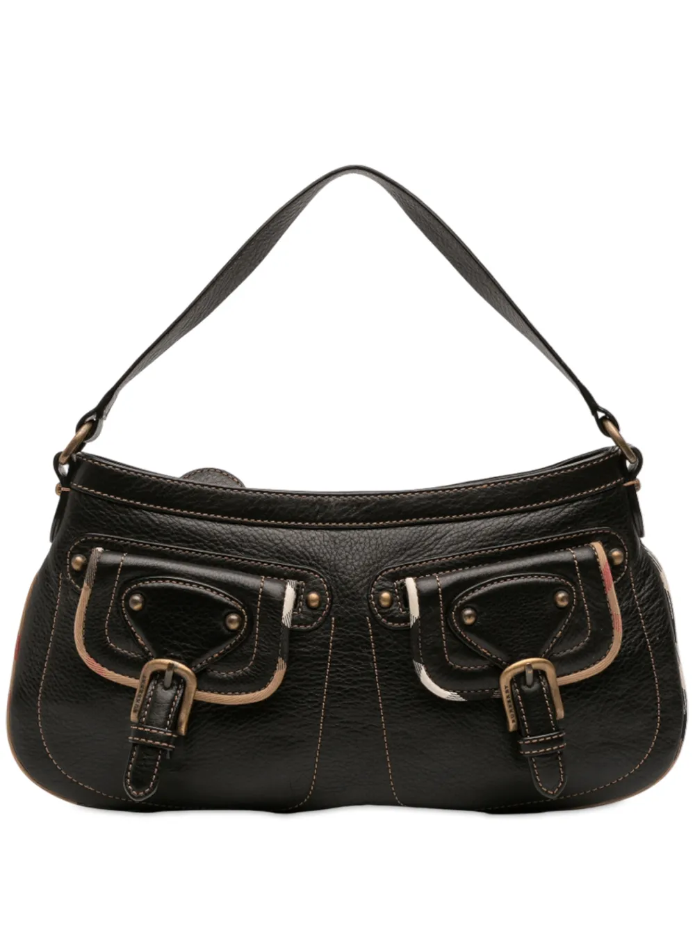 Burberry Pre-Owned 2000-2017 Leather Pocket shoulder bag - Marrone