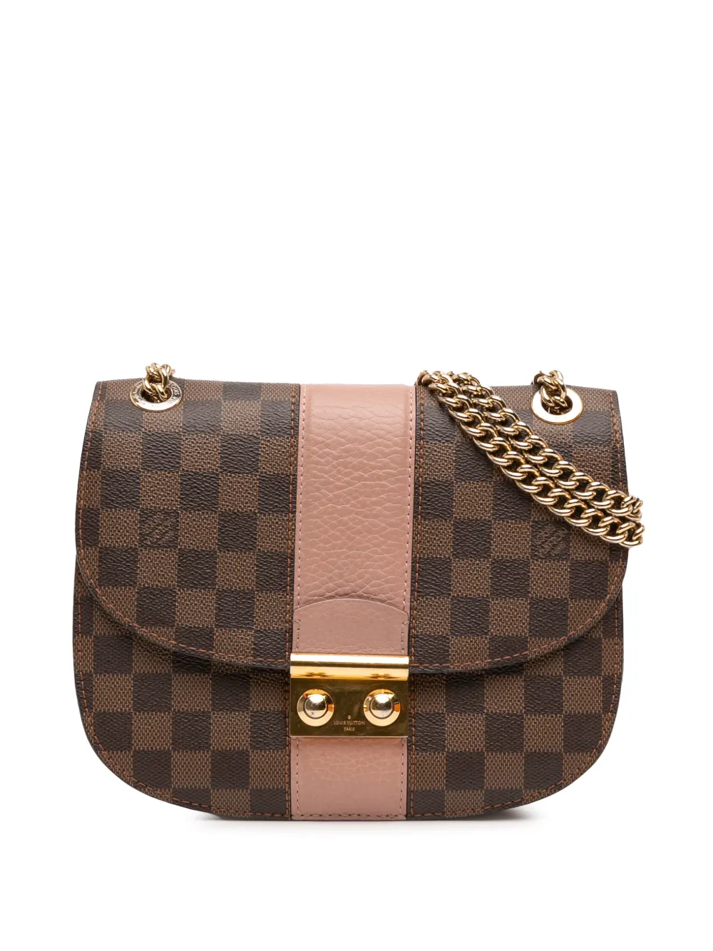 Louis Vuitton Pre-Owned 2017 Damier Ebene Cuir Taurillon Wight shoulder bag - Marrone