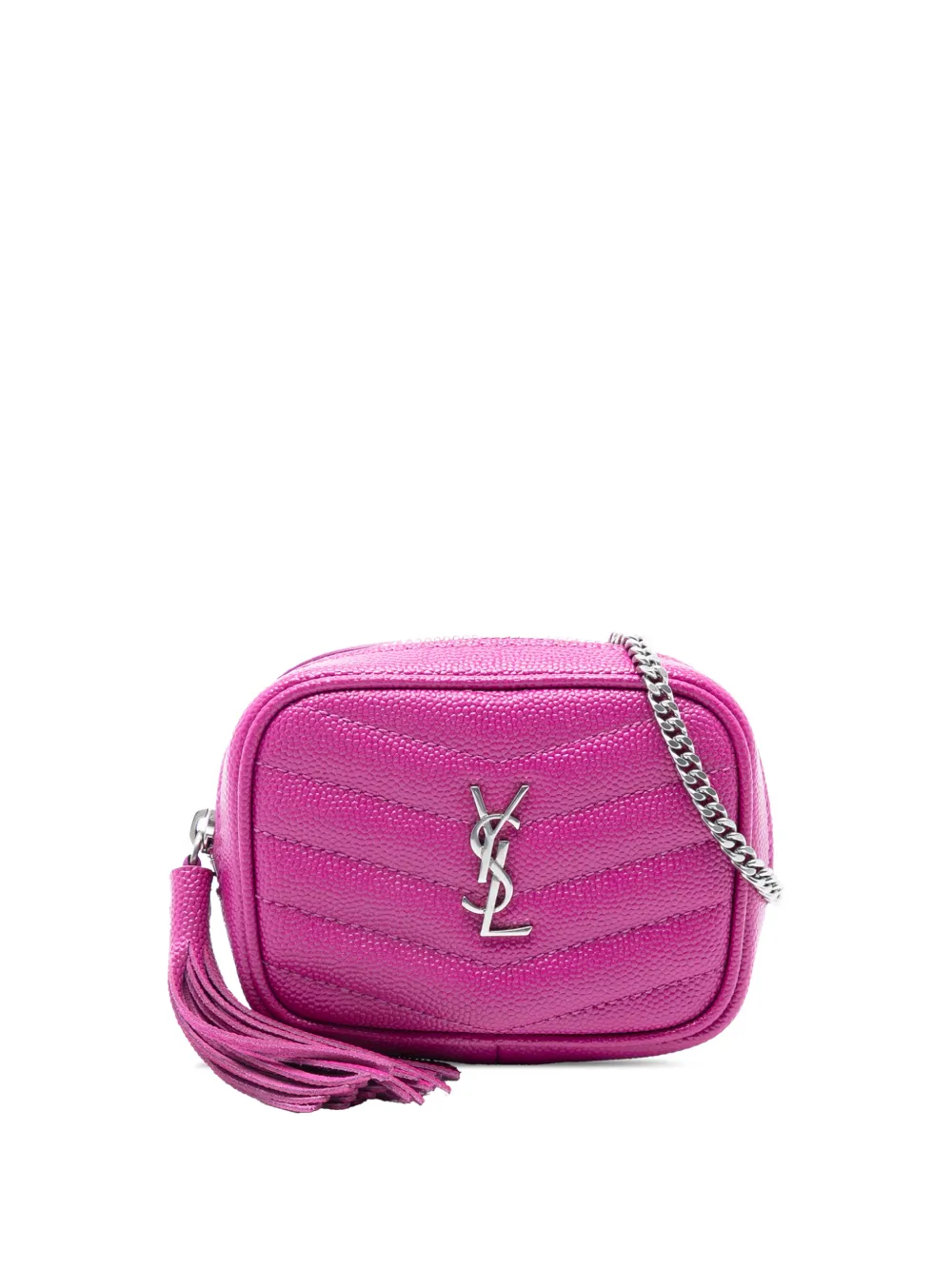 Saint Laurent Pre-Owned 2020 Baby Matelasse Grain De Poudre Monogram Lou Camera Bag crossbody bag - Rosa