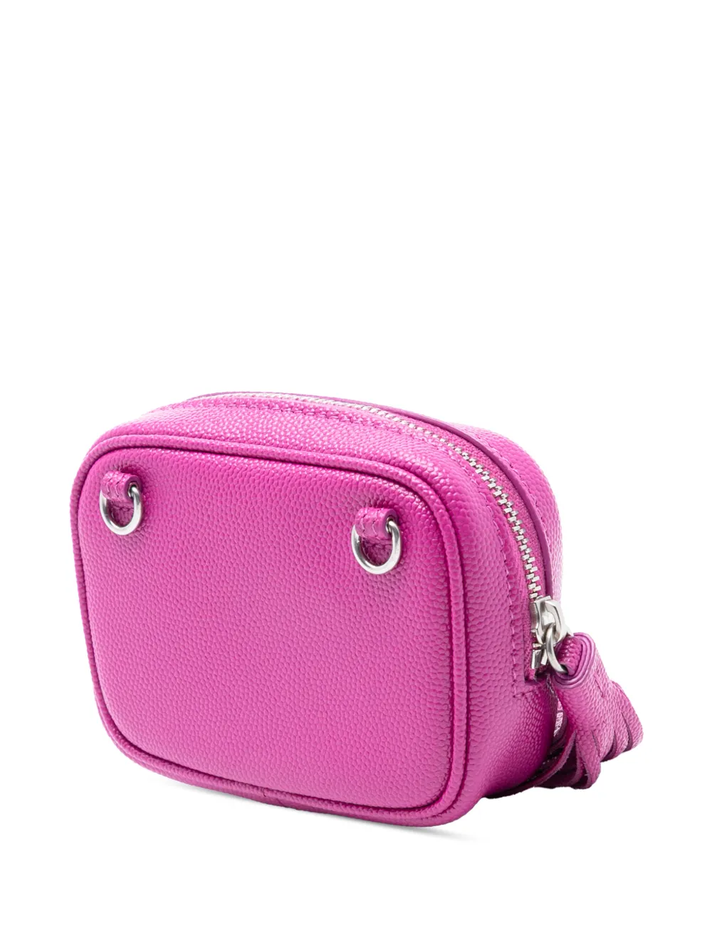  Saint Laurent Pre-owned 2020 Baby Matelasse Grain De Poudre Monogram Lou Camera Bag Crossbody Bag - Pink 