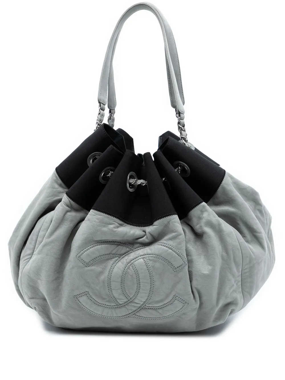 CHANEL Pre-Owned 2009-2010 Lambskin Stretch Spirit Cabas tote bag - Grau