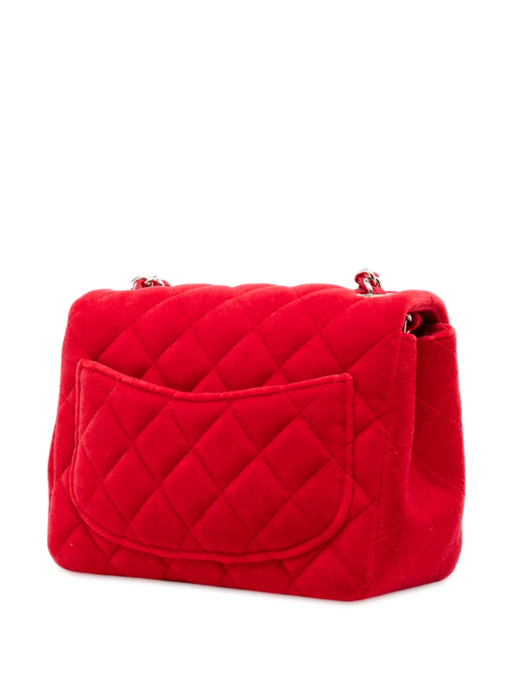 2016-2017 Mini Square Classic Velvet Single Flap Crossbody Bag