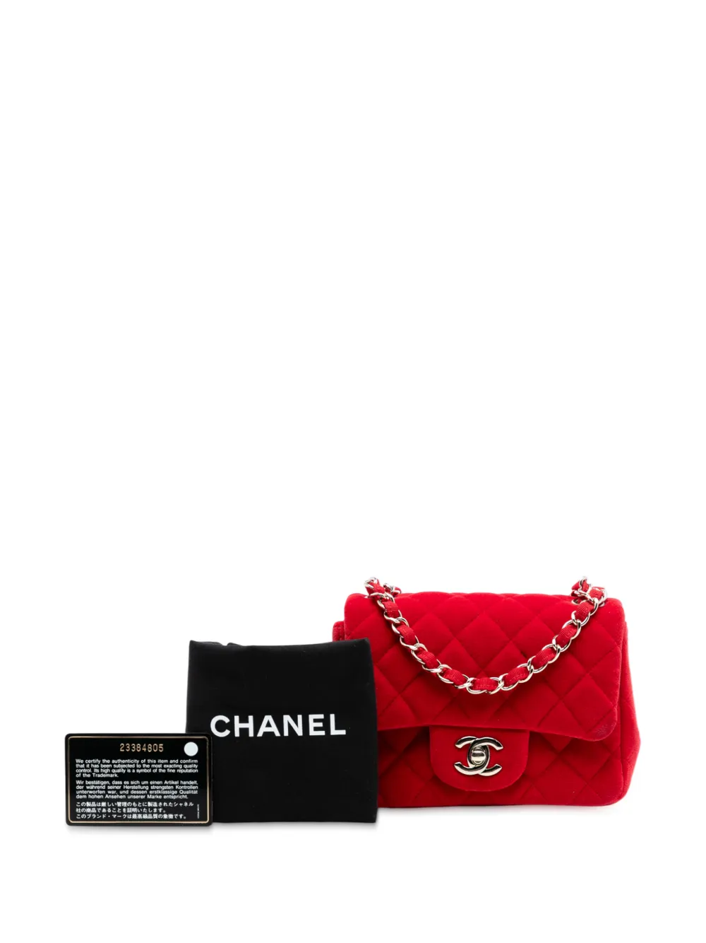 2016-2017 Mini Square Classic Velvet Single Flap Crossbody Bag