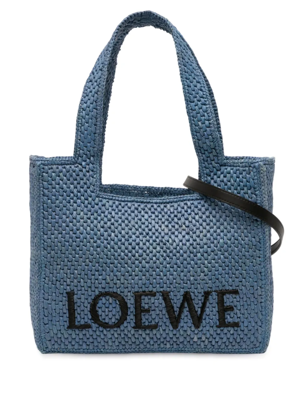 Loewe Pre-Owned 2025 Medium Raffia Font Tote satchel | Blue | Image 1