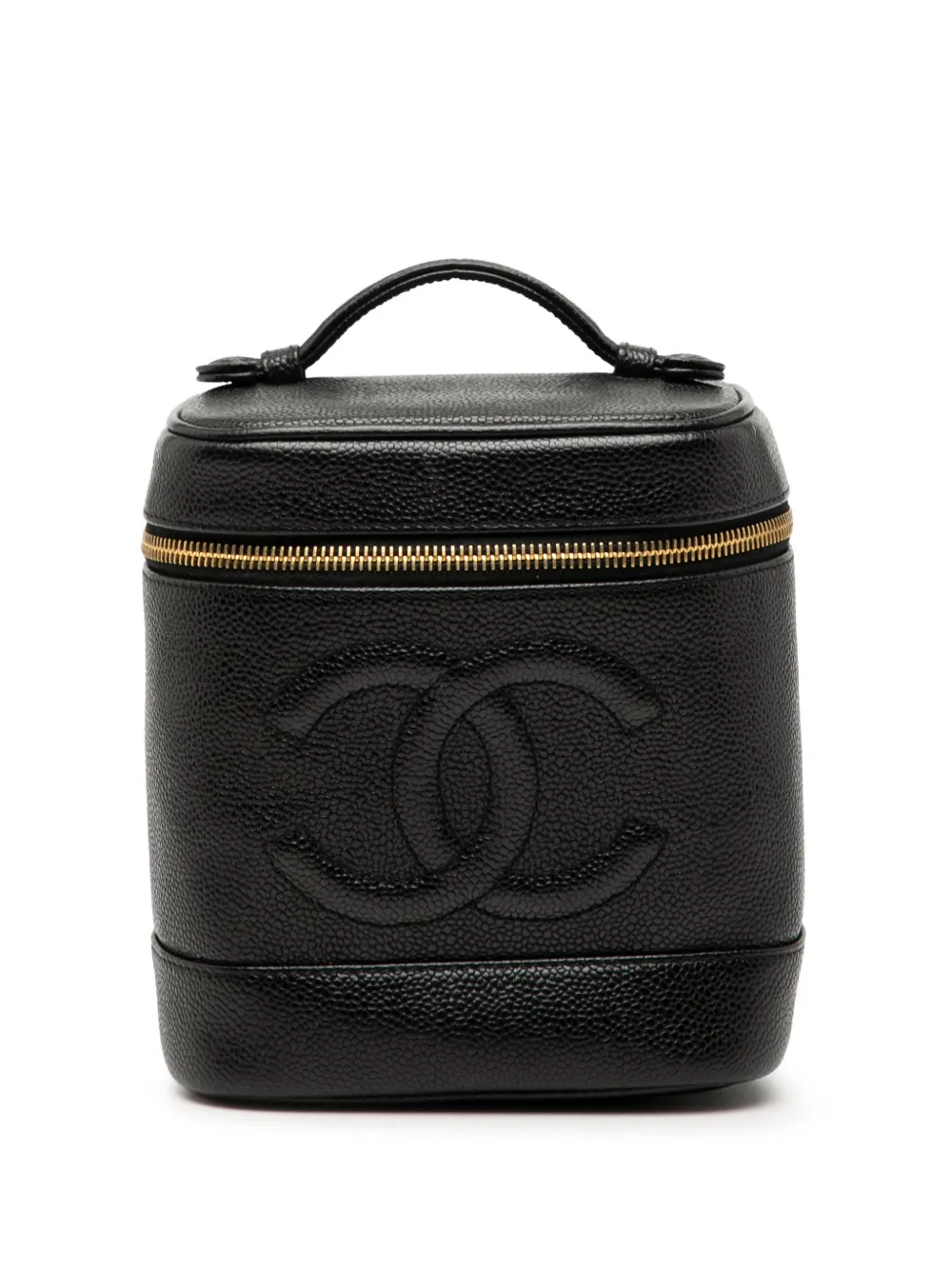 CHANEL Pre-Owned 1997-1999 CC Caviar vanity bag - Nero
