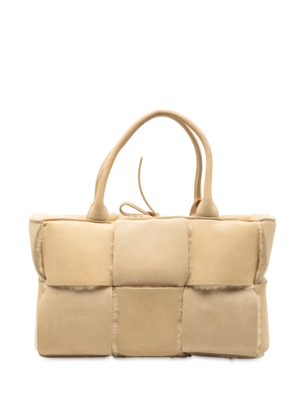 Bottega Veneta Pre-Owned Borsa tote Arco piccola Maxi Intrecciato in shearling 2012-2025 - Marrone