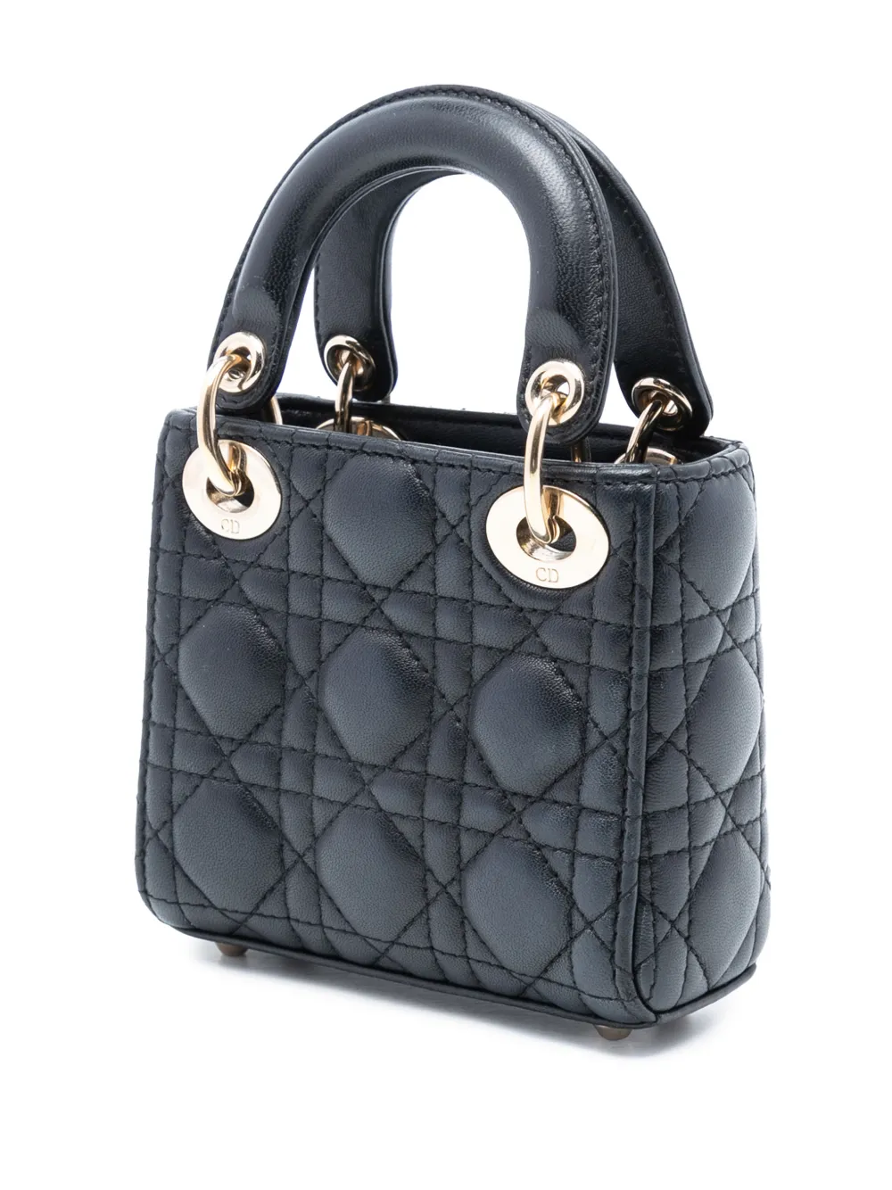 Christian Dior Pre-Owned 2022 マイクロ ラムスキン カナージュ