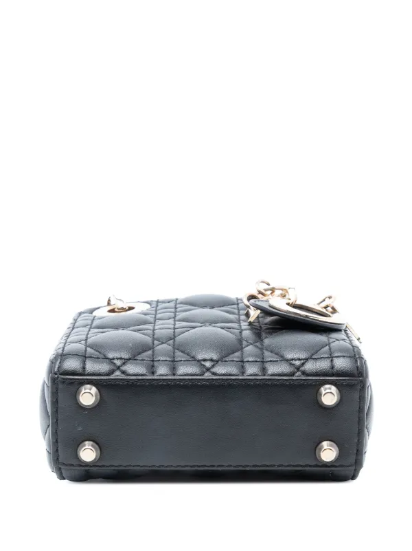 Christian Dior Pre-Owned 2022 マイクロ ラムスキン カナージュ