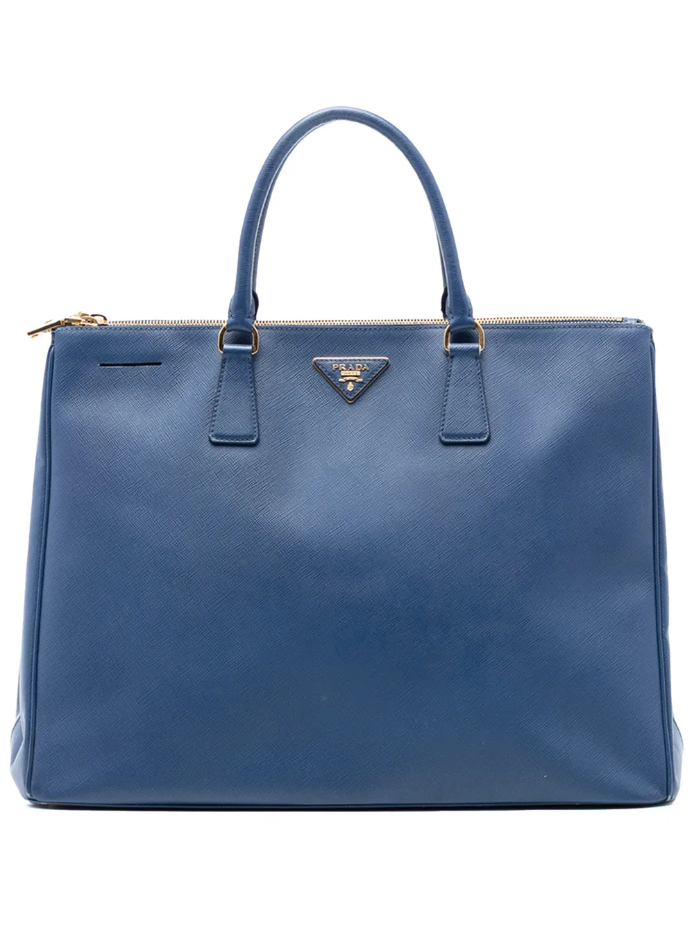 Prada Pre-Owned 2010-2025 Extra Large Saffiano Lux Galleria Double Zip tote bag - Blu