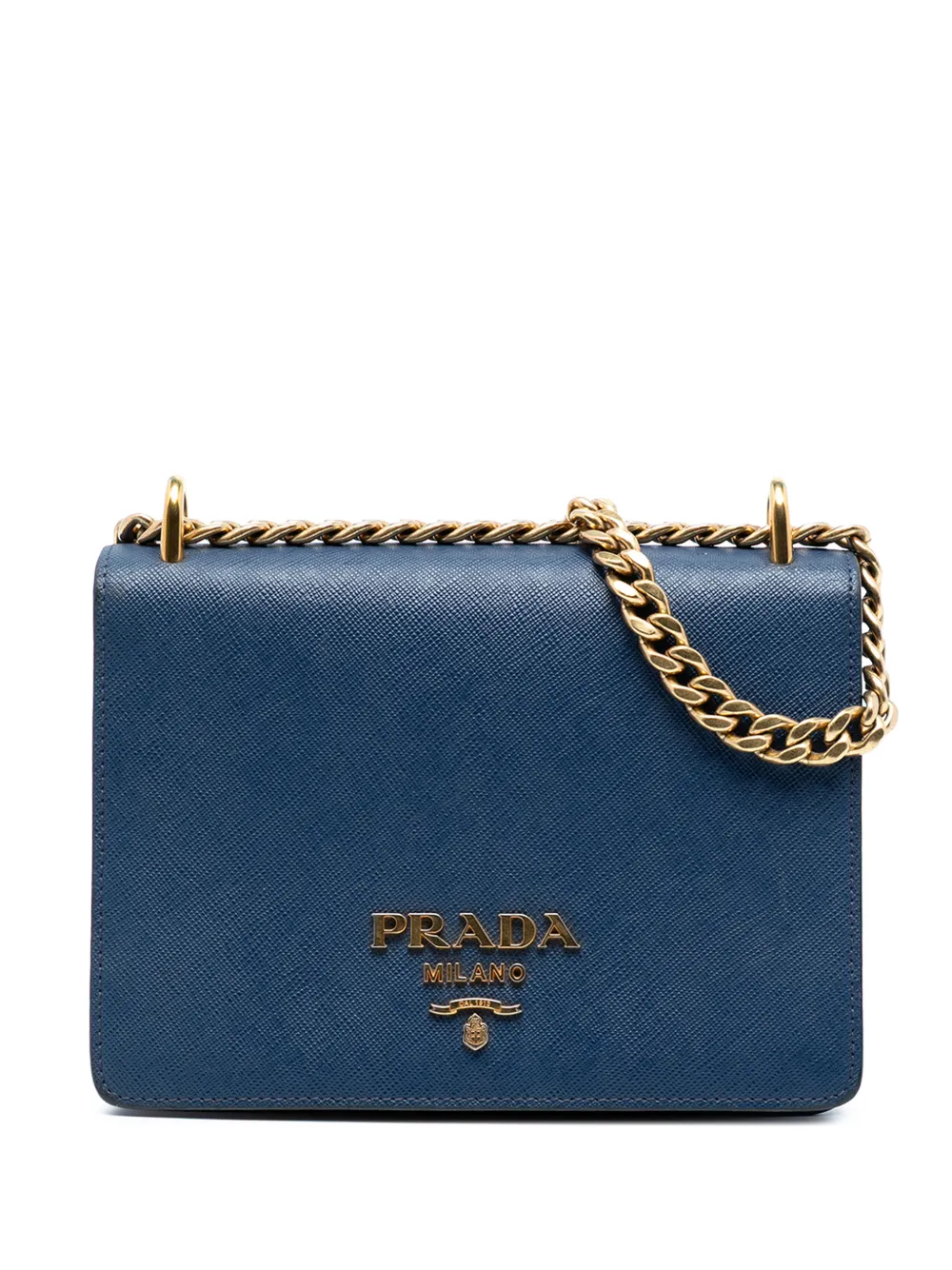 Prada Pre-Owned 2000-2025 Saffiano Lux Chain crossbody bag - Blu