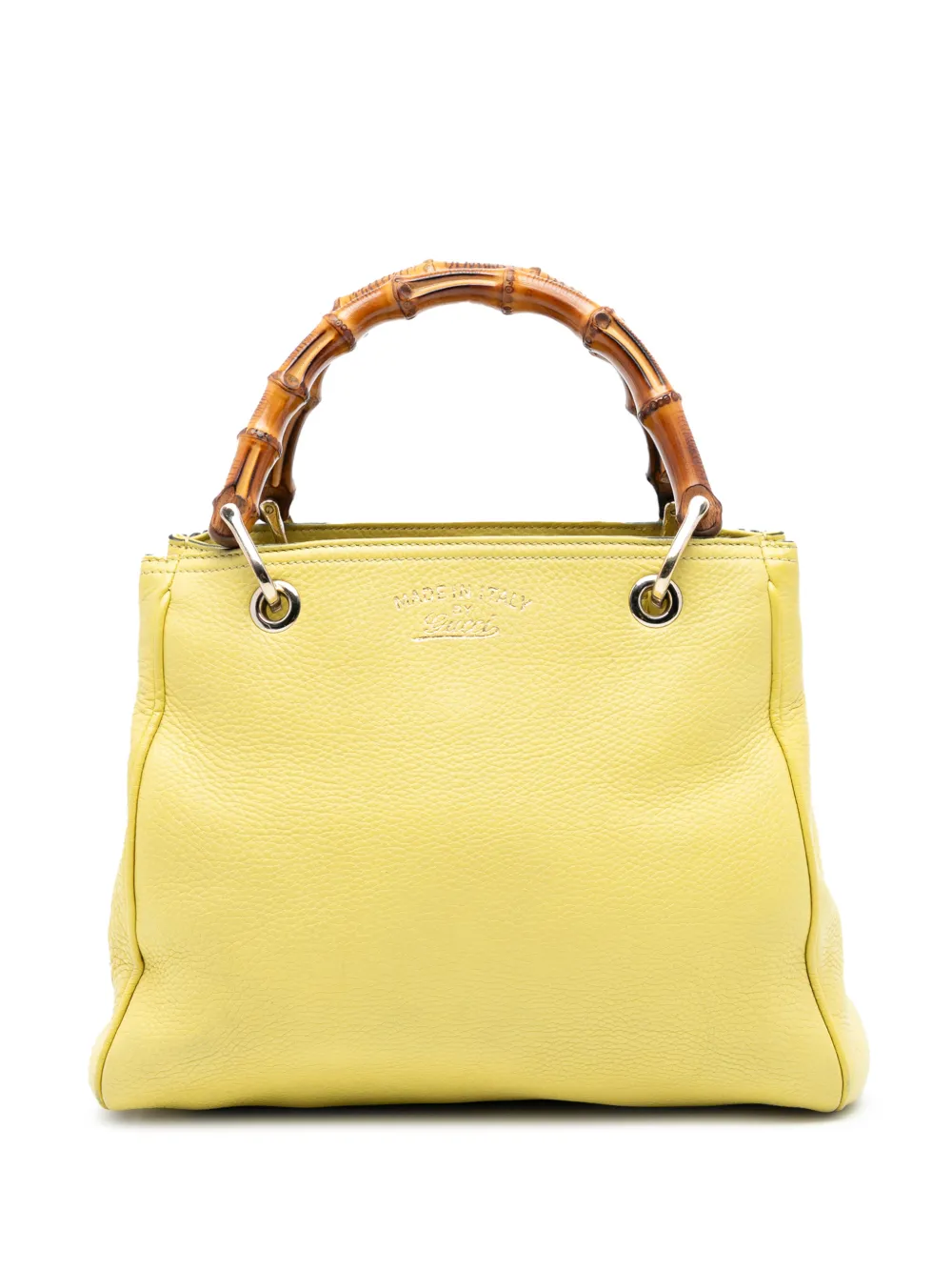 Gucci Pre-Owned 2016-2025 Small Calfskin Bamboo Shopper satchel - Giallo