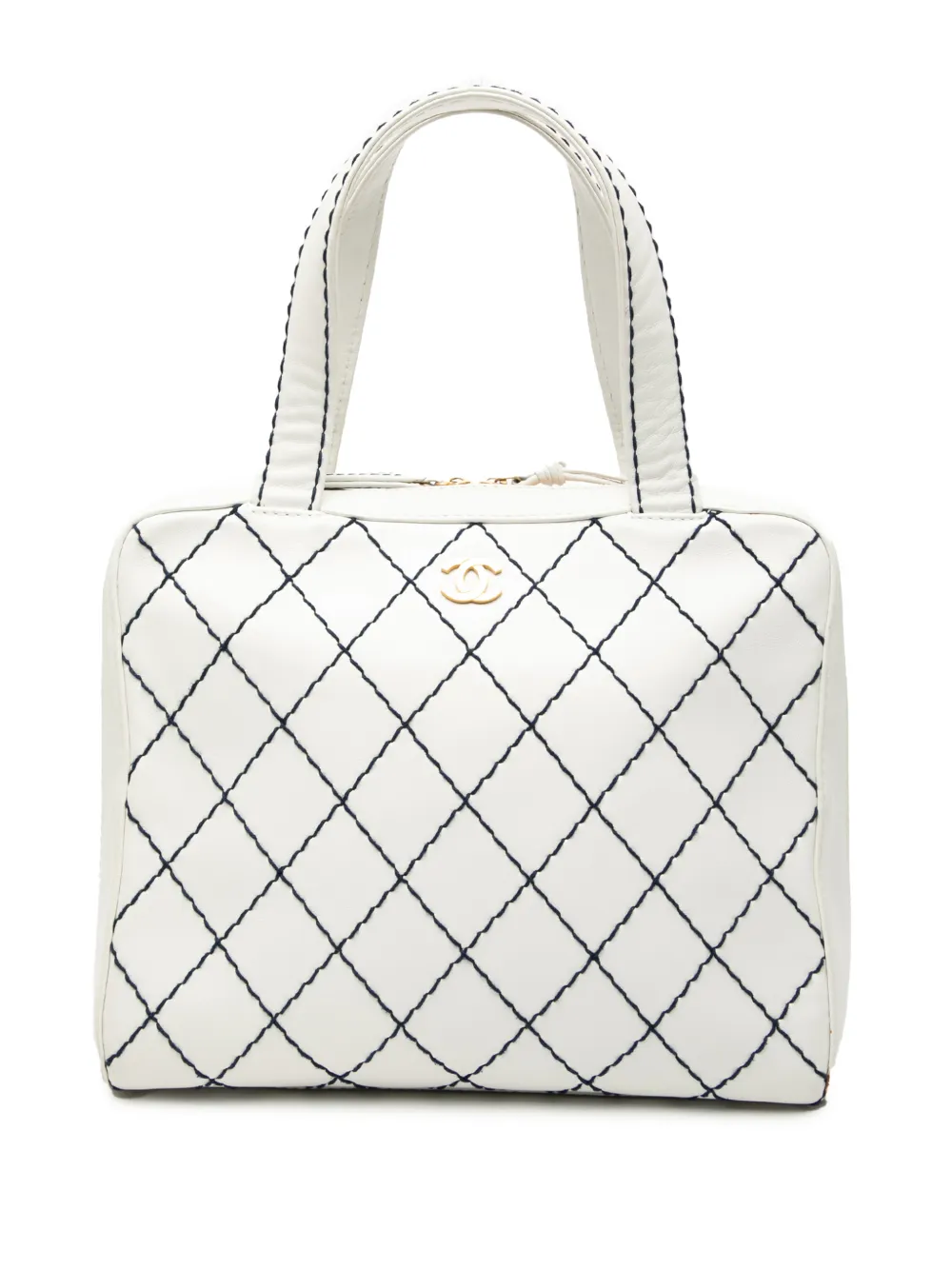 CHANEL Pre-Owned 2000-2002 CC Wild Stitch handbag - Bianco