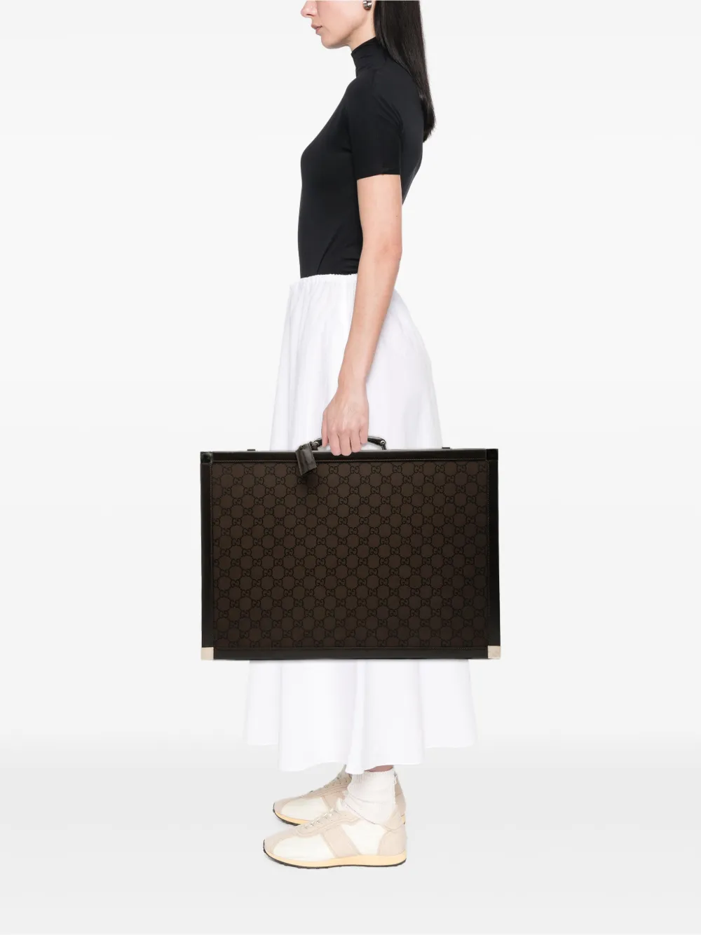 Gucci Pre-Owned 2016-2025 GG Canvas Trunk Suitcase travel bag | Pre-Owned | Image 2