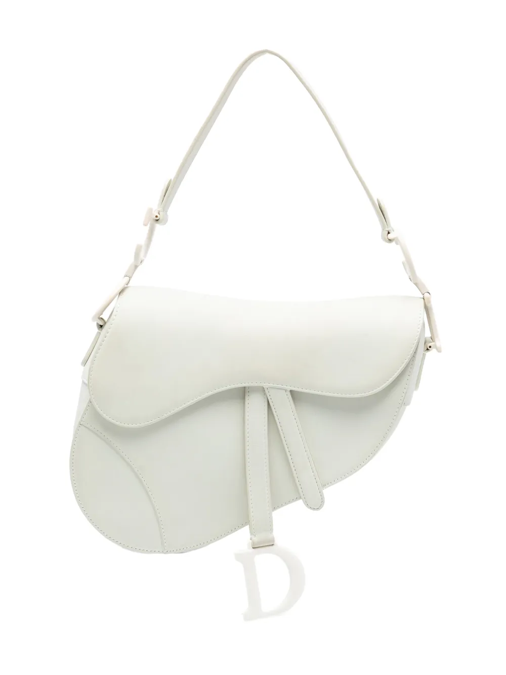 Christian Dior Pre-Owned 2019 Ultra Matte Calfskin Saddle Bag shoulder bag - White