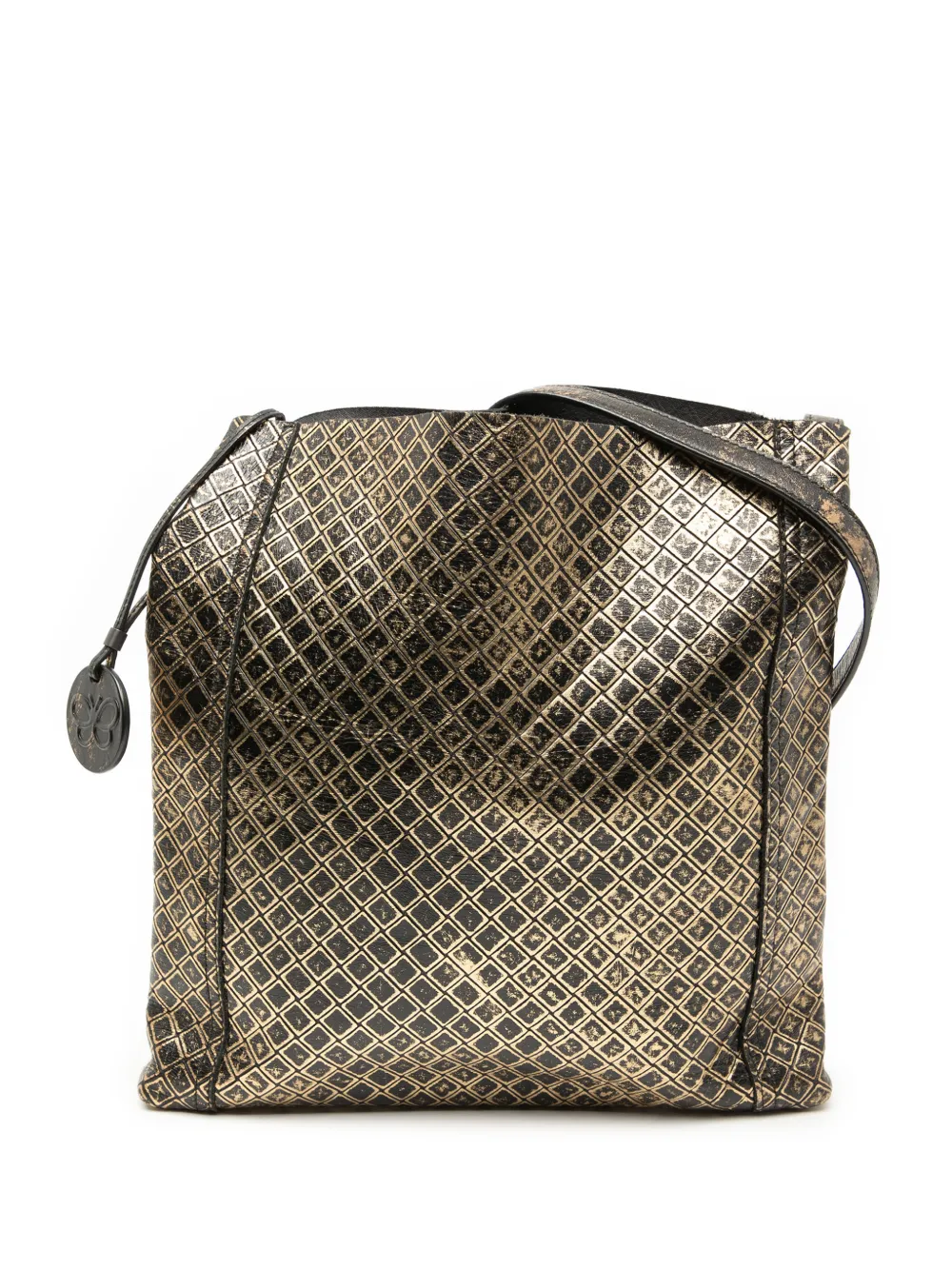 Bottega Veneta Pre-Owned 2012-2025 Leather Intrecciomirage crossbody bag - Oro