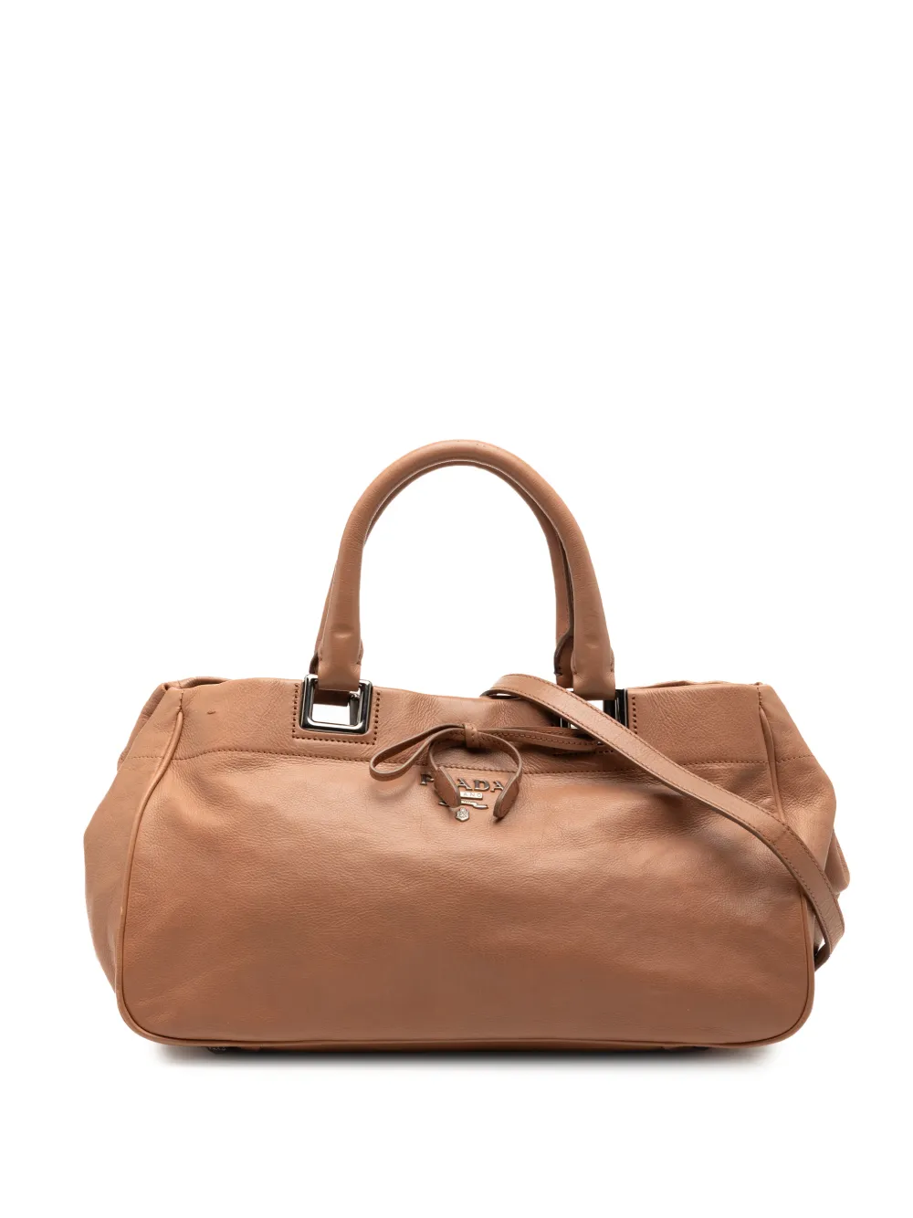 Prada Pre-Owned 2000-2025 Vitello Ribbon satchel - Marrone