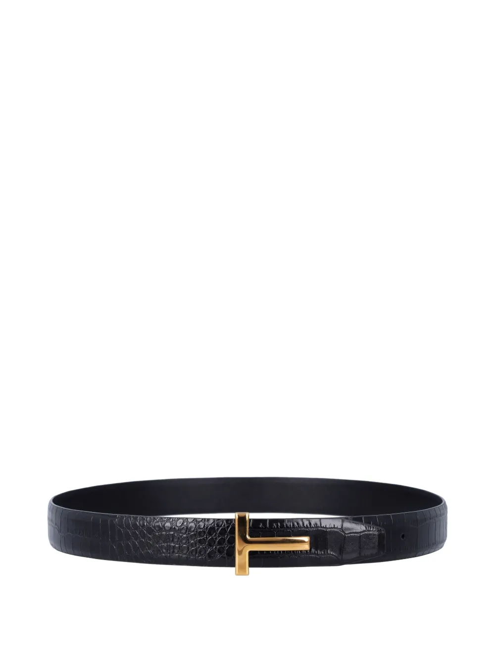 TOM FORD buckle-logo reversible belt - Nero