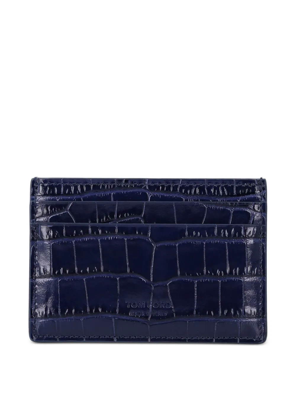 TOM FORD crocodile-effect cardholder - Blu
