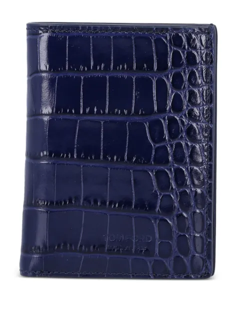 TOM FORD crocodile-effect cardholder