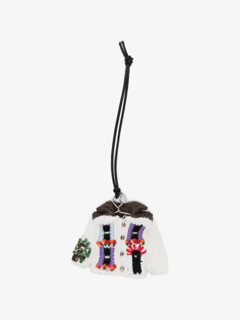 JW Anderson knitted house charm keyring