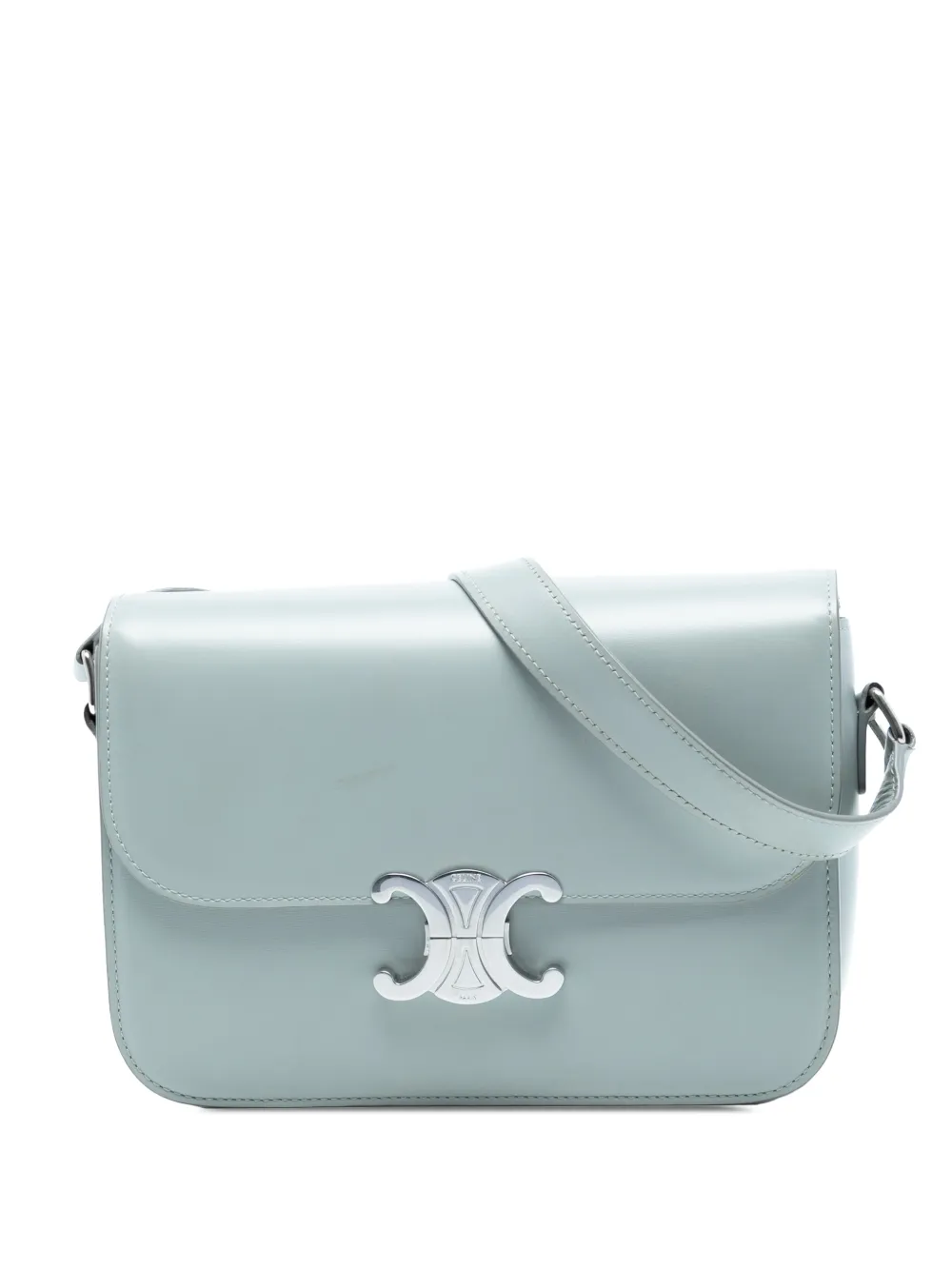 Celine Pre-Owned 2019 Classique Shiny Calfskin Triomphe crossbody bag | Blue | Image 1