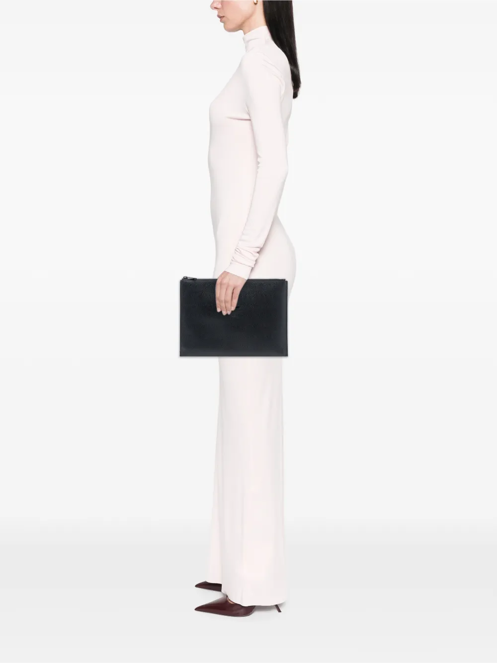 Saint Laurent Pre-Owned 2020 Grain De Poudre Monogram Monochrome iPad Case clutch bag | Pre-Owned | Image 2