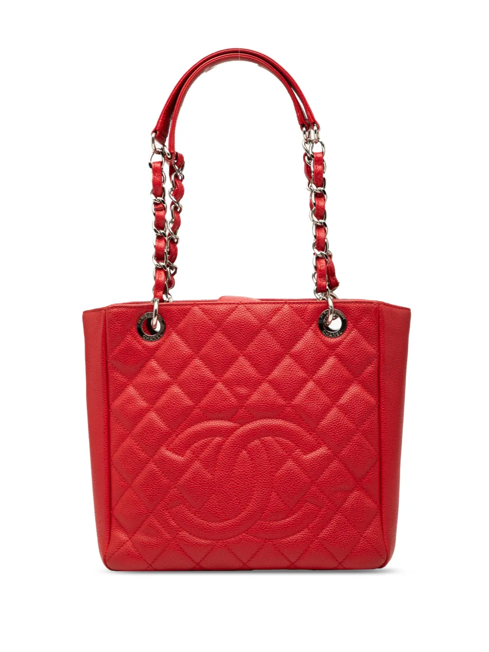 CHANEL Pre-Owned 2013-2014 Caviar Petite Shopping tote bag - Rosso