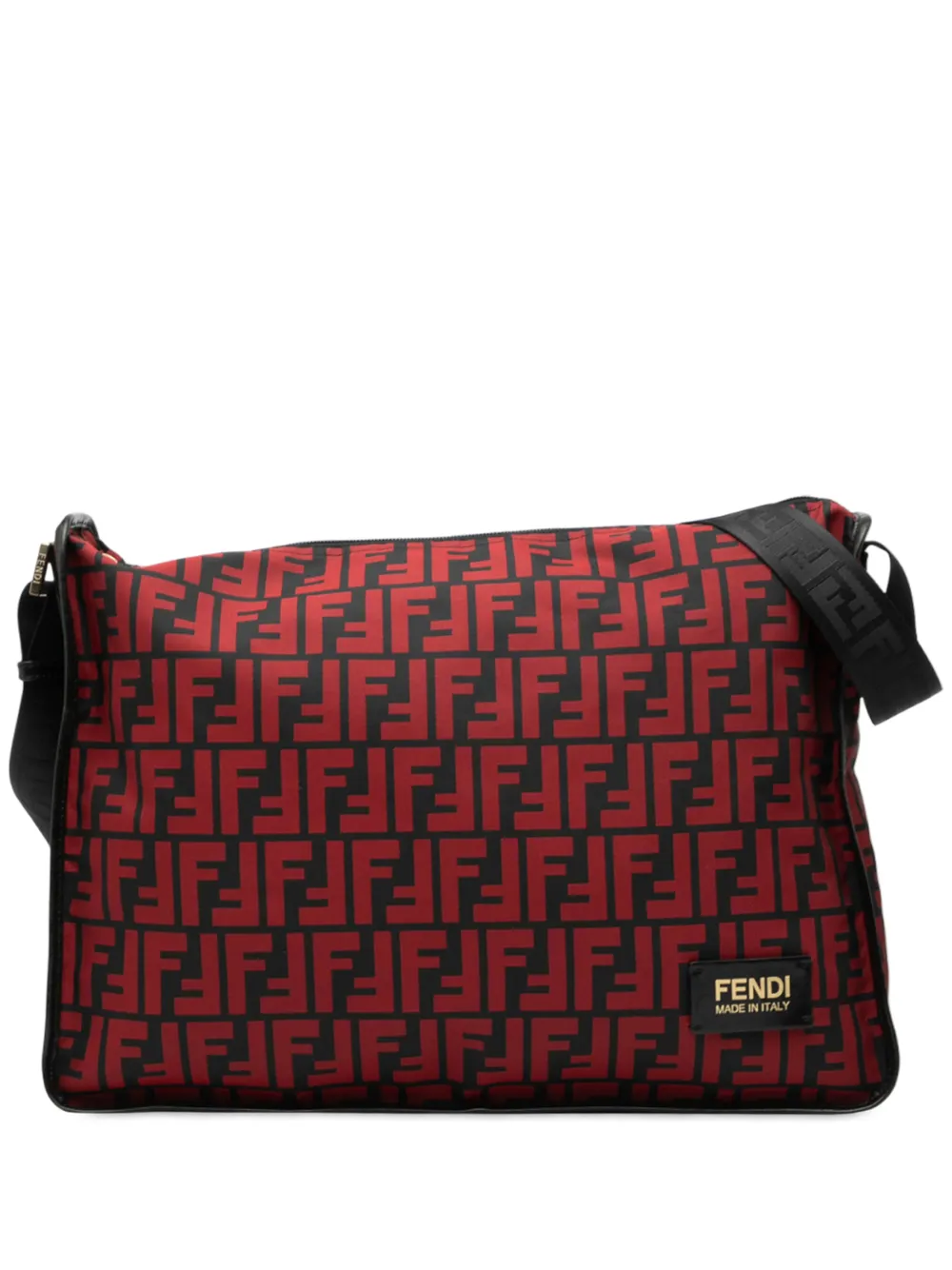 Fendi Pre-Owned 2010-2025 Zucca Nylon crossbody bag - Rosso