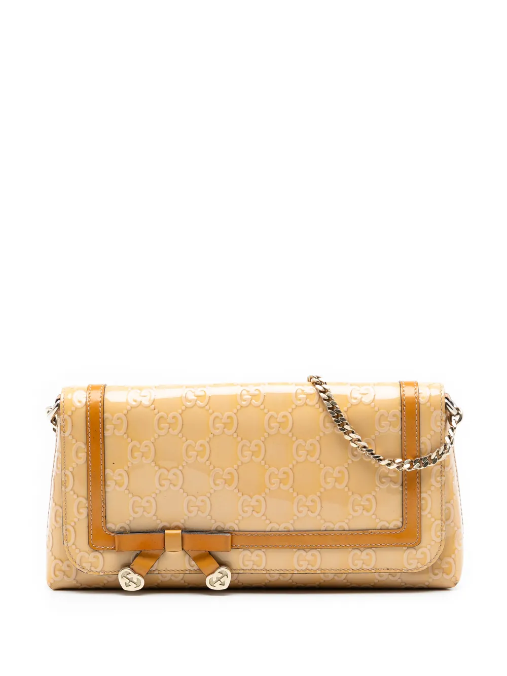 Gucci Pre-Owned 2016-2025 Guccissima Patent Mayfair shoulder bag - Marrone