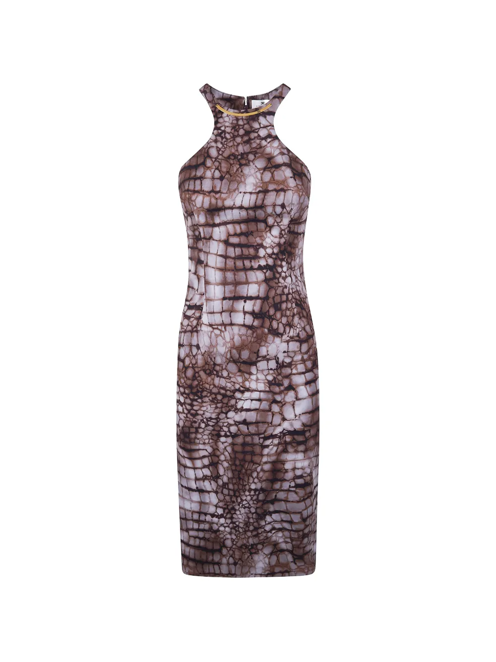 Elisabetta Franchi animal-print midi dress - Marrone
