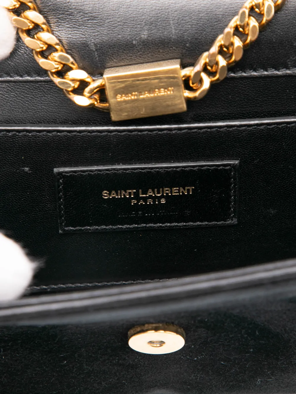 SAINT LAURENT スエード ショルダーバッグ タッセル Saint Laurent Pre-Owned 2015 スモール スエード モノグラム ケイト
