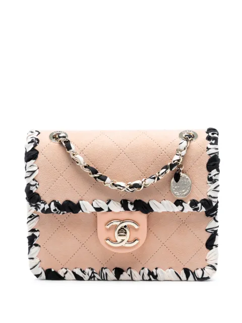 CHANEL Pre-Owned 2021-2025 Mini Quilted Suede Braided My Own Frame Flap crossbody bag