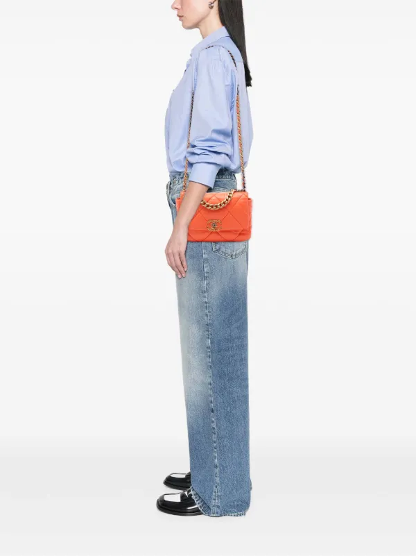 CHANEL Pre-Owned 2019 ミディアム ラムスキン 19 フラップ レザー