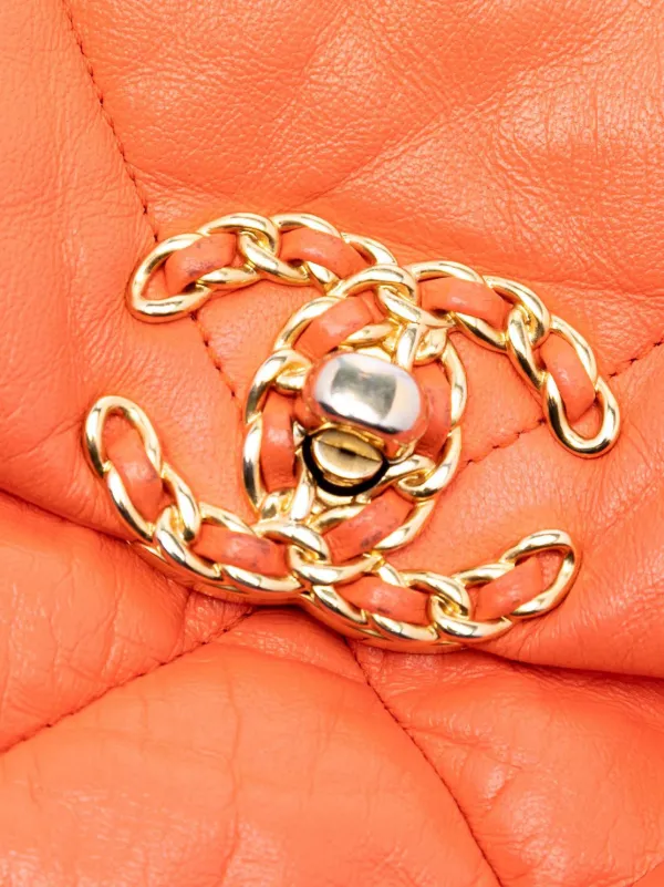 CHANEL Pre-Owned 2019 ミディアム ラムスキン 19 フラップ レザー