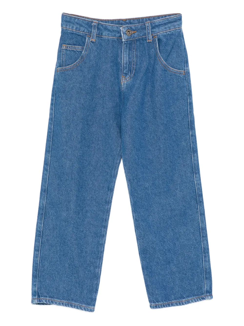 Emporio Armani Kids logo-appliqué jeans - Blu
