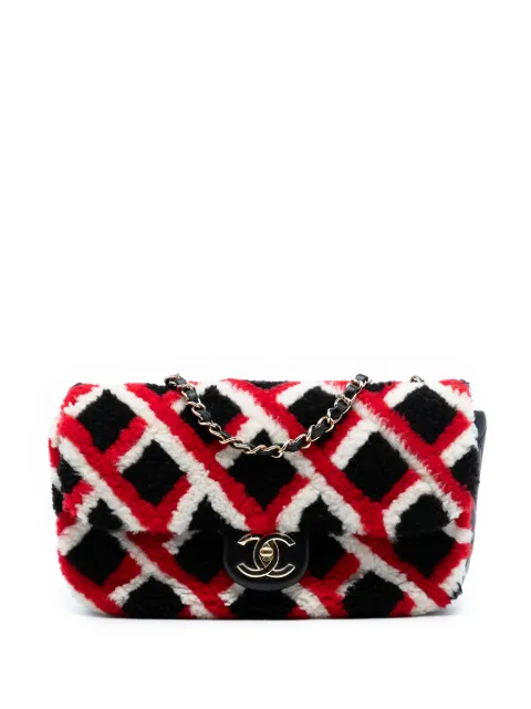 CHANEL Pre-Owned 2016-2017 Medium CC Shearling and Lambskin Single Flap crossbody bag