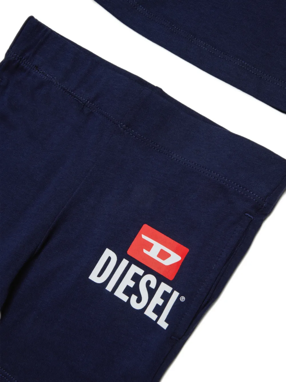 Diesel Kids Shortsset met logoprint Blauw