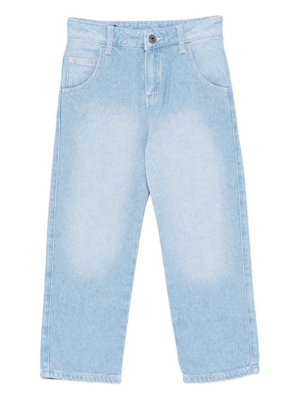 Emporio Armani Kids logo-appliqué jeans - Blu