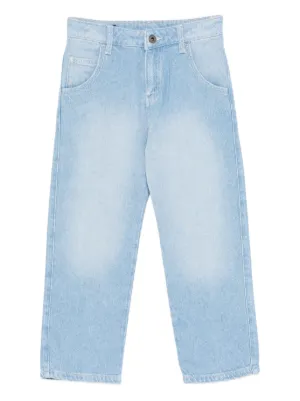 Moncler Enfant Cotton Jeans | Blue | FARFETCH