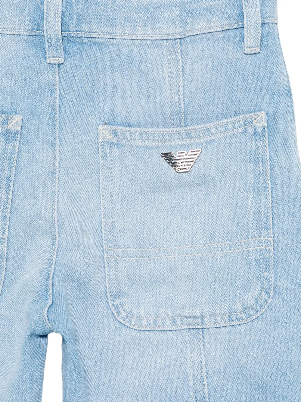 Emporio Armani Kids Jeans met logo applicatie Blauw