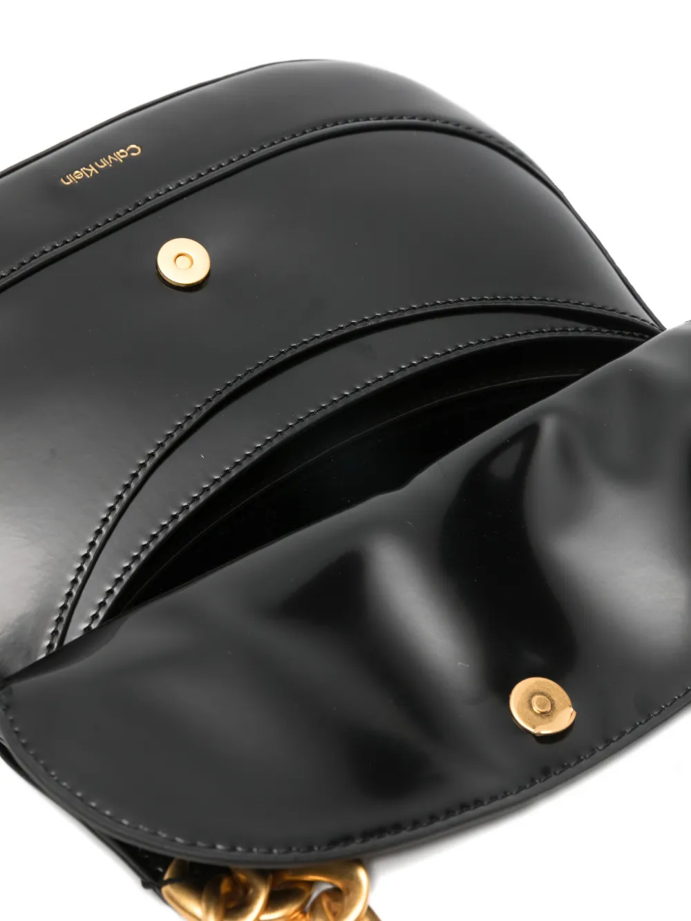 Calvin Klein Schoudertas met ketting Zwart