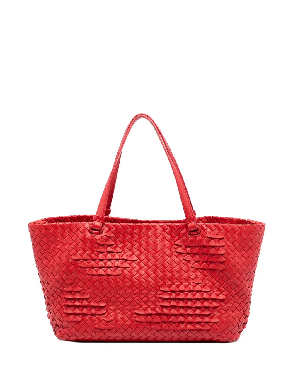 Bottega Veneta Pre-Owned 2012-2025 Nappa Intrecciato Ruffle tote bag - Rosso