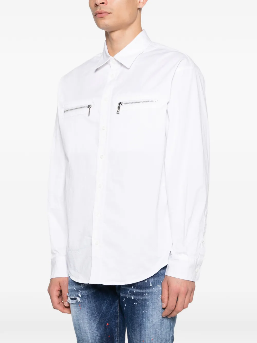 DSQUARED2 Overhemd met ritszak Wit