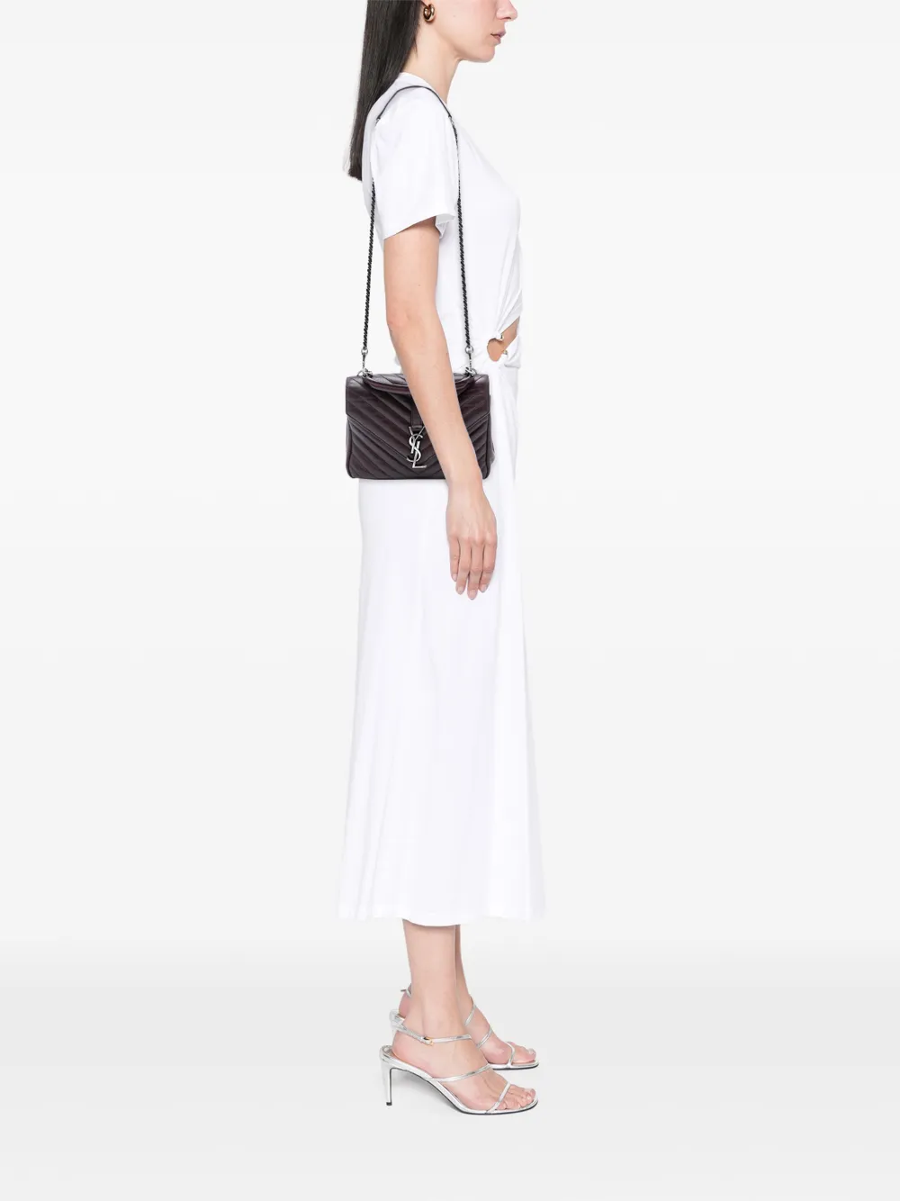 Saint Laurent Pre-Owned 2015 Medium Quilted Chevron Sheepskin College satchel | Estilos de archivo | Image 2