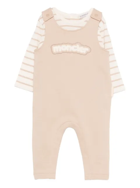 Moncler Enfant Conjunto com calça listrada